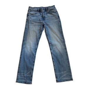 American Eagle Jeans Mens Size 32x32 Relaxed Straight Stretch Distressed Ripped